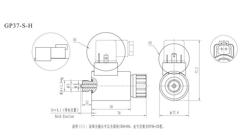 GP37-S-D螺纹比例阀用电磁铁