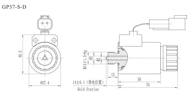 GP37-S-D螺纹比例阀用电磁铁