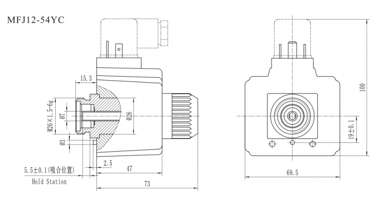 MFZ12-25YC螺钉连接阀用电磁铁