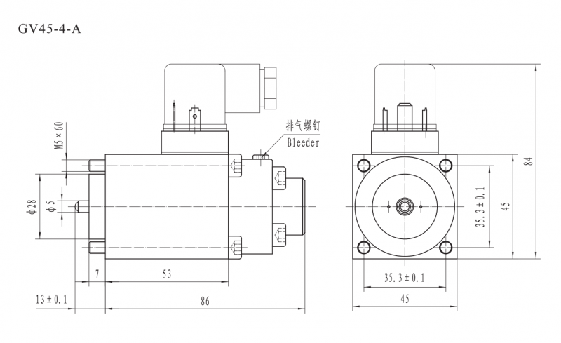 GV45-4-A系列比例阀用电磁铁