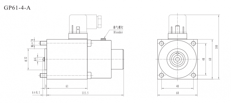 GP61系列比例阀用电磁铁